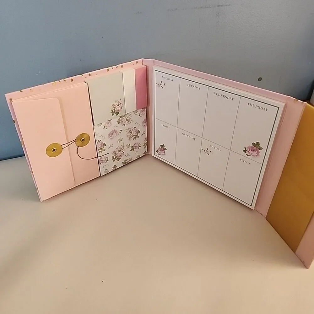 Weekly Organizer Planner Positive Mindset w/ 240 Sticky Notes 70 Memo 1 Envelope